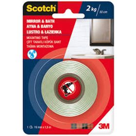 Scotch 19 mm 5 mt Banyo Ayna Montaj Bandı