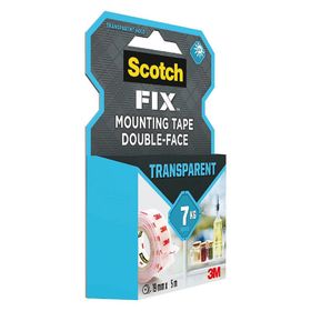 Scotch 5665027 3M Şeffaf Çift Taraflı 19 mm x1,5 m Montaj Bandı