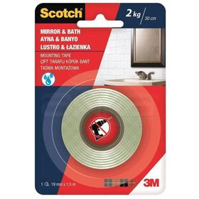 Scotch 9 mm 1.5 m Ayna Banyo Çift Taraflı Köpük Bant