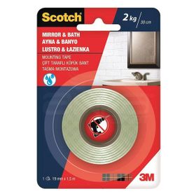 Scotch 9 mm 1.5 m Ayna Banyo Çift Taraflı Köpük Bant
