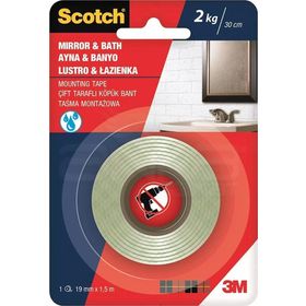 Scotch 9 mm 1.5 m Ayna Banyo Çift Taraflı Köpük Bant