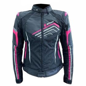 Scoyco JK153W Yazlik Fileli Siyah Pembe Kadin Motosiklet Montu