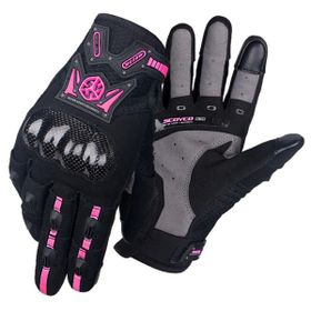 Scoyco MC20W Mavi Siyah Carbon Dokunmatik Yazlik Kadin Motosiklet Eldiveni