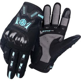Scoyco MC20W Mavi Siyah Carbon Dokunmatik Yazlik Kadin Motosiklet Eldiveni