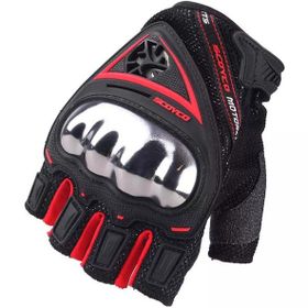 Scoyco MC44D Kırmızı Parmaksız Korumalı Eldiven