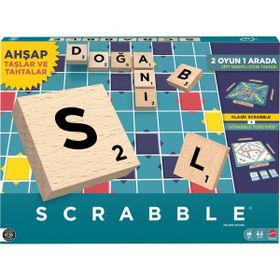 Scrabble JLJ64 Orijinal Ahşap İkisi Bir Arada Türkçe
