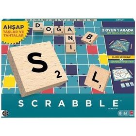 Scrabble JLJ64 Orijinal Ahşap İkisi Bir Arada Türkçe