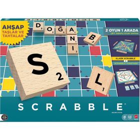 Scrabble JLJ64 Orijinal Ahşap İkisi Bir Arada Türkçe