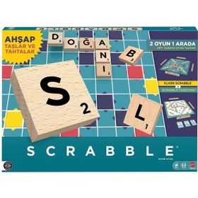 Scrabble JLJ64 Orijinal Ahşap İkisi Bir Arada Türkçe