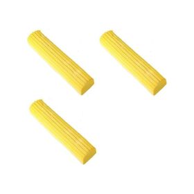 Scratch Anet 3'lü Kelebek Sıkma Mekanizmalı Mikrofiber Yedek Sarı Mop Süngeri