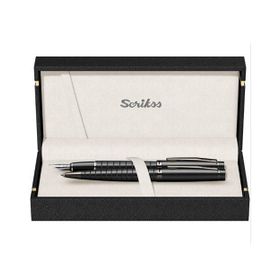 Scrikss 38 Mat Siyah Lüks Kutulu Dolma Kalem ve Tükenmez Set