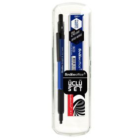 Scrikss 5733644 Graph-X 3'lü 0,7 Mavi Versatil Kalem Seti