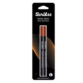 Scrikss Broadline Blister Refil Siyah 2'li 1.0 mm Jel Roller Kalem