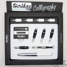 Scrikss Calligraphy Beyaz Gövde Kaligrafi Kalem Seti