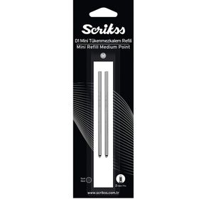 Scrikss D1 Refil Medium Kısa Kırmızı Blister Tükenmez