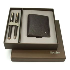 Scrikss DR242 39 Dolma Kalem Tükenmez Kalem ve Komfort Cüzdan Set