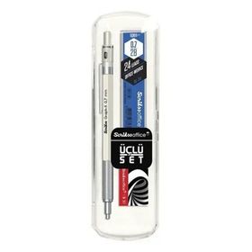 Scrikss Graph-x 0,7 mm + Silgi + 0,7 mm Beyaz Versatil Kalem 3'lü Set