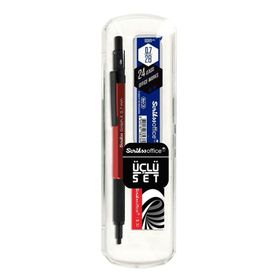Scrikss Graph-X Kırmızı 0.7 mm 3'lü Kalem Set