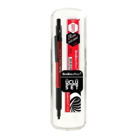 Scrikss Graph-X Metal 0.5 mm Kırmızı Versatil Kalem Seti