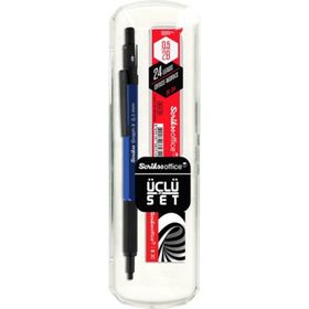 Scrikss Graph-X Metal 0,5 mm Metal 3 lü Mavi Versatil Kalem Set