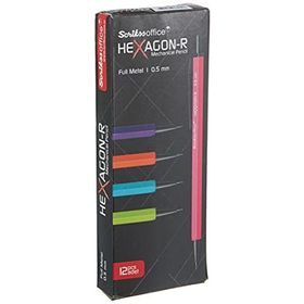 Scrikss Hexagon-R Mor 0.5 mm 12'li Mekanik Kurşun Kalem