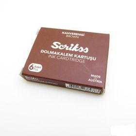 Scrikss Kahverengi 6'lı Dolma Kalem Kartuşu