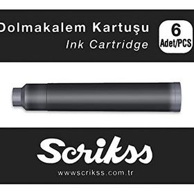 Scrikss Kahverengi 6'lı Dolma Kalem Kartuşu