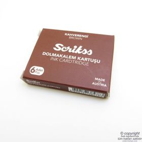 Scrikss Kahverengi 6'lı Dolma Kalem Kartuşu