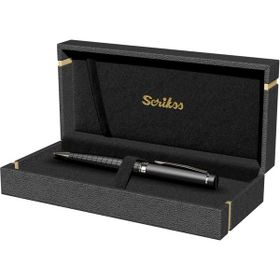 Scrikss Mat Siyah Kare Desenli İsme Özel Tükenmez Kalem