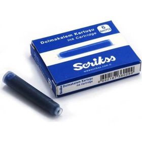 Scrikss Mavi 6'lı Paket Dolma Kalem Kartuşu