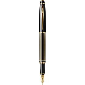 Scrikss Noble 35L Çizgi Desenli Siyah Altın Dolma Kalem