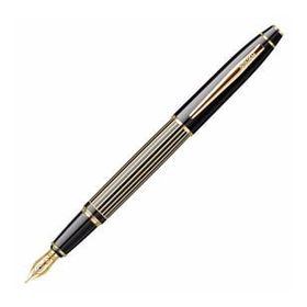Scrikss Noble 35L Çizgi Desenli Siyah Altın Dolma Kalem