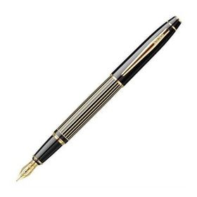 Scrikss Noble 35L Çizgi Desenli Siyah Altın Dolma Kalem
