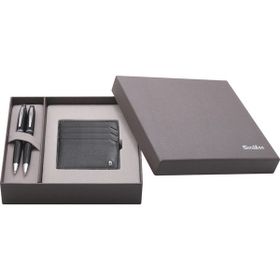 Scrikss Set Tükenmezkalem - Mekanik Kurşunkalem 35 Noble Siyah & Deri Kredi Kartlık Siyah Dr 209