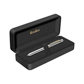 Scrikss Trio 93 Multifonksiyon Krom Altın Tükenmez Kalem