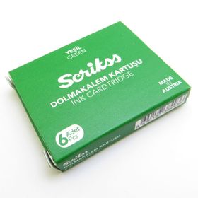 Scrikss Yeşil 6'lı Dolma Kalem Kartuşu
