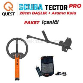 Scuba 20 cm Başlıklı Arama Kollu Tector Pro Su Altı Dedektörü ve Sahil Arama Dedektörü