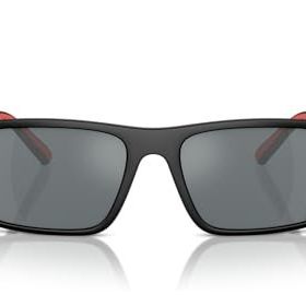 Scuderia Ferrari FZ6003U Fit Dikdörtgen Siyah Mat Gri Aynalı Siyah 59 mm Erkek Güneş Gözlüğü