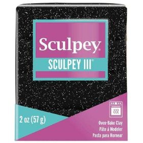 Sculpey 5796202 Siyah Glitter 57 gr Polimer Kil