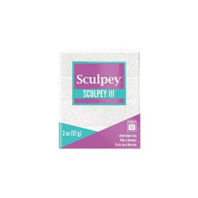 Sculpey Beyaz Glitter 57 gr III Polimer Kil