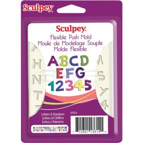 Sculpey Flexible Push Mold Harf ve Numara APM76 Esnek Model Kalıbı
