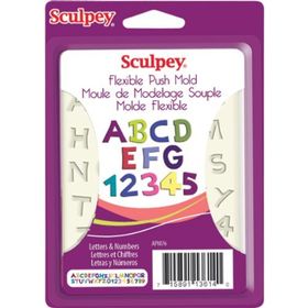 Sculpey Harf ve Numaralar Silikon Kalıp