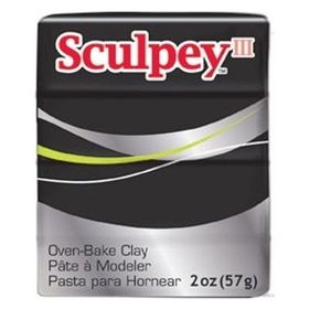 Sculpey III 042 Black Polimer Kil