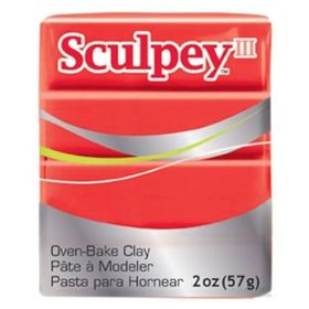 Sculpey III 583 Red Hot Red Polimer Kil