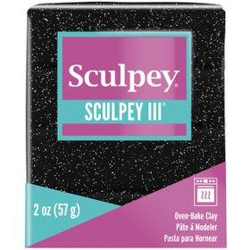 Sculpey III Siyah Glitter 57 gr Polimer Kil