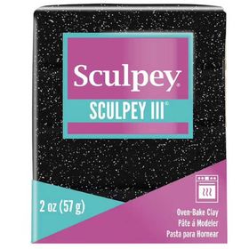 Sculpey III Siyah Glitter 57 gr Polimer Kil
