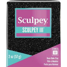Sculpey III Siyah Glitter 57 gr Polimer Kil