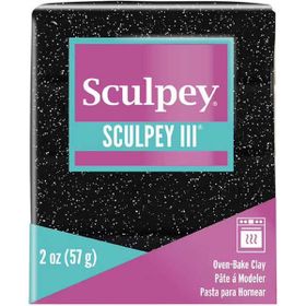 Sculpey III Siyah Glitter 57 gr Polimer Kil