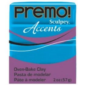 Sculpey Premo Accents 5040 Blue Translucent Efektli Polimer Kil