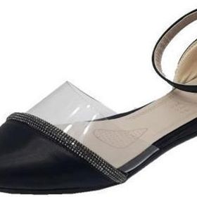 Sdf 297-1 Şeffaf Deri Trend Fashion Kadın Babet